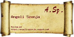 Angeli Szonja névjegykártya